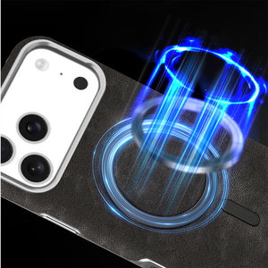 Fundas Magnéticas de Lujo de Cuero PU para Teléfonos Móviles iPhone 17 16 15 14 13 12 Pro Max 17 Air con Marco Electrochapado y Protección Antigolpes - Product Image 4