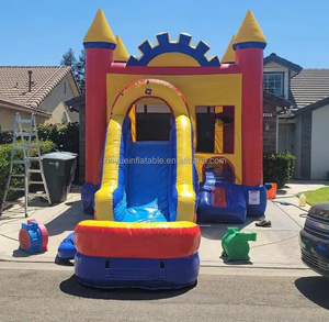Castillo Inflable <span class=keywords><strong>de</strong></span> PVC Comercial Personalizado con Tobogán <span class=keywords><strong>de</strong></span> <span class=keywords><strong>Agua</strong></span> para Parques <span class=keywords><strong>de</strong></span> Aventuras/Deportivos - Product Image 2