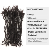 AHVAST Estensioni Dreadlocks Naturali in Capelli Umani, Interlock Fatti a Mano per Donne