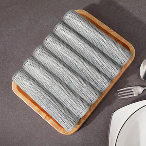 Éponges à vaisselle multi-usages en fil d'acier, chiffons de nettoyage multifonctionnels anti-rayures, éponge à double couche en fil d'acier - Product Image 4