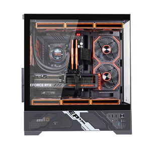 Microatx RGB Hợp kim nhôm chơi game PC Máy tính để bàn trường hợp máy tính giữa tháp với RGB chiếu sáng trong kho - Product Image 1