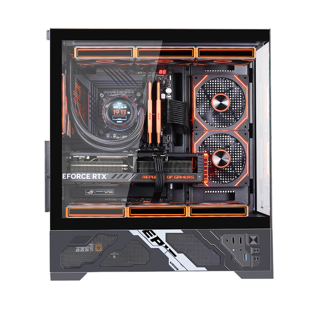 MicroATX RGB Aluminum Alloy Gaming PC Desktop Computer Case Mid Tower with RGB Lighting in Stock