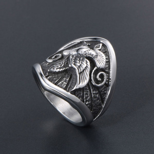Men's Retro Eagle <b>Ring</b> Titanium Steel Jewelry SA509 Gift Fashion <b>Rings</b> - Product Image 3
