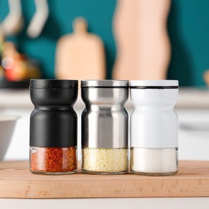 Bouteille à épices en verre Hourglass, pot à épices de cuisine pour poivre et sel - Product Image 5