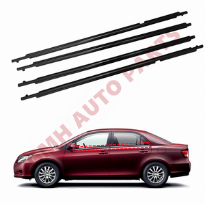 Thiết lập phía trước phía sau thời tiết dải ra cửa vành đai đúc chrome đen cho TOYOTA COROLLA axio 2006-2012 nze14 #, zre14 # - Product Image 1