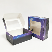 Boîte en papier rigide de luxe personnalisée avec couvercle transparent pour coffret cadeau de parfum et de cosmétiques