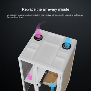 Cabine acoustique insonorisée en acier moderne JINS pour bibliothèque, salle d'étude, salle de réunion, studio, espace privé, chambre, hôtel - Product Image 4