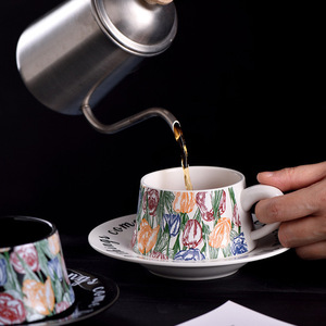 French Afternoon <b>Tea</b> Cartoon Minimalist Porcelain <b>Cup</b> Saucer <b>Set</b> Light Luxury Coffee <b>Tea</b> <b>Cup</b> Elegant Home Tableware <b>Set</b> - Product Image 4
