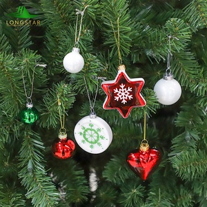 Boules de verre de Noël peintes à la main à l'intérieur de haute qualité en gros Ornements personnalisés Arbre de Noël Décoration suspendue <span class=keywords><strong>Boule</strong></span> à <span class=keywords><strong>dessin</strong></span> - Product Image 5