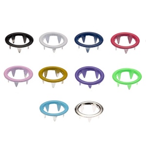 Guanfeng anneau griffe <span class=keywords><strong>bouton</strong></span>-<span class=keywords><strong>pression</strong></span> quatre pièces en laiton métal vêtements bébé <span class=keywords><strong>bavoir</strong></span> broche <span class=keywords><strong>bouton</strong></span>-<span class=keywords><strong>pression</strong></span> couleur assortie 9.5mm de diamètre - Product Image 2