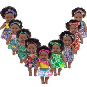 Muñecas Negras Africanas <span class=keywords><strong>Reborn</strong></span> de 8 Pulgadas, Muñecas de Juguete para Niñas, Lindas Muñecas Pequeñas para Niños - Product Image 6