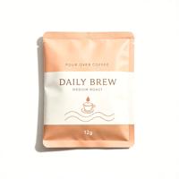 Sacs d'emballage personnalisés imprimés avec fermeture à trois côtés, doublés de film, thermoscellables, pour grains de café et café moulu