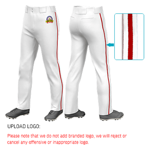 Pantaloni sportivi Anti-attrito bianchi della migliore qualità pantaloni della tuta stampati a squadre pantaloni da Baseball con Logo con nome ricamato personalizzato - Product Image 5
