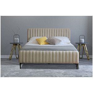 ALISSA Contemporary <b>Bed</b> Elegant Design Modern Velvet Fabric Upholstery Solid Wood <b>Frame</b> Available King <b>Queen</b> Double Single <b>Sizes</b> - Product Image 5