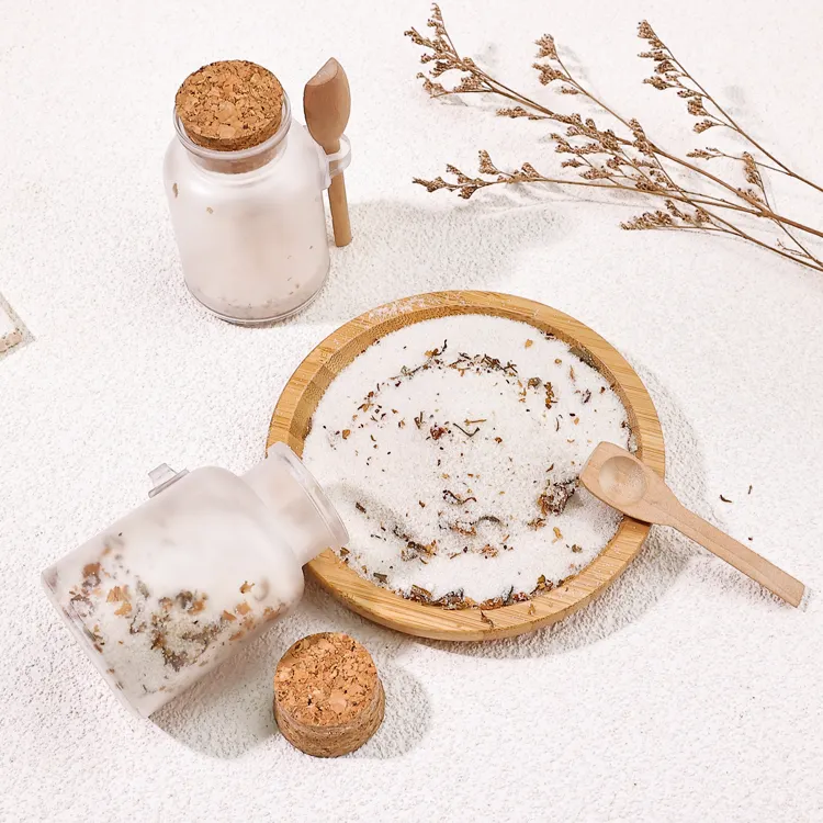 OEM Расслабляющая Органическая травяная соль для ванны с цветами из кристаллов ромашки