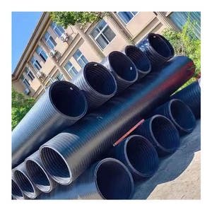 Tuyau spiralé à paroi creuse en HDPE pour égouts, prix usine - Product Image 1