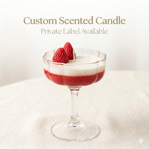 Vela Aromática de Fresa de Lujo de Marca Privada - Vela de Vidrio Perfumada de Alta Gama Personalizada para Venta al por Mayor y Minoristas - Product Image 1