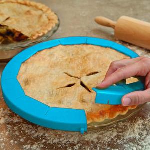 Chine Fabricant Fait Sur Commande de Silicone Réglable Tarte Bouclier Pizza Anneau de Protection Pliable Silicone <span class=keywords><strong>Moules</strong></span> - Product Image 3