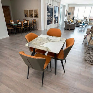 Juegos de mesa de centro de ahorro de lujo, mesas de comedor redondas modernas de ocio y Juego de 4 sillas - Product Image 3