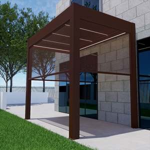 Foshan Custom 3X4 <span class=keywords><strong>5X3</strong></span> 3X6 Profilé à cadre à lamelles Terrasse Pergola aluminium bioclimatique motorisée - Product Image 2