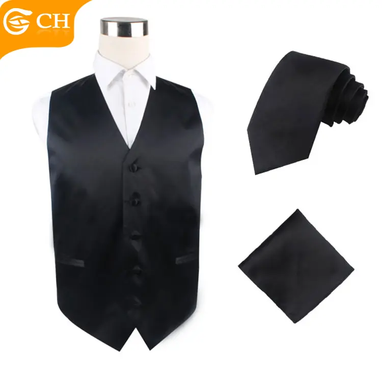 Gilet traditionnel pour hommes, personnalisé, ensemble gilet de mariage, noir et uni