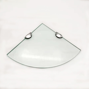 Bathroom Accessory Wall Mount <strong>Corner</strong> <strong>Shelf</strong> <strong>Floating</strong> 8mm Glass - Product Image 1