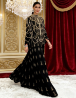 Kaftan Abaya Dubaï 2026, orné de perles et de paillettes, manches chauve-souris, coupe ample, élégant, vêtement islamique moderne, robe longue pour femme, Aïd