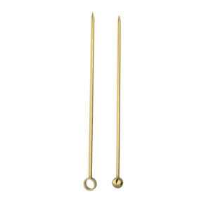 Yeni Ürün Fikirleri 2026 Ev Barı Aracı Altın Paslanmaz Çelik 304 Kokteyl Çubukları Metal Meyve Kürdanları Garnitür Şişleri Meze - Product Image 3