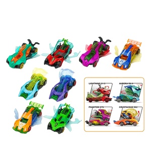 60 piezas de coche de Ciudad de sangre caliente alas deformadas 1:72 mini coche deslizante fundido a presión para niños de 3 años + - Product Image 1