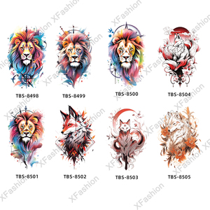 2025 nuevos tatuajes temporales <span class=keywords><strong>de</strong></span> acuarela <span class=keywords><strong>de</strong></span> moda realista azul Lobo Tigre León colorido <span class=keywords><strong>tatuaje</strong></span> falso <span class=keywords><strong>para</strong></span> Mujeres Hombres Adultos - Product Image 2