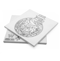 Non toxique bonne qualité bois de pin forme carrée coton Mini taille bricolage toile de peinture étirée