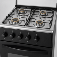 Penjualan Panas Kompor Gas Stainless Steel Multi-fungsi dengan Penutup Kaca Tempered Mesin All-in-one 4 Tungku Pembersihan Otomatis untuk Luar Ruangan.
