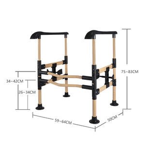 Barre d'appui pliable pour toilettes Rails de barres d'appui antidérapants en acier inoxydable 304 avec jambe - Product Image 5