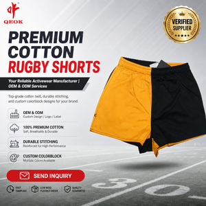 Celana Rugby Hitam 100% Katun Custom untuk Pria Grosir Mode Musim Panas Pria Remaja Katun Twill Ukuran Besar Celana Rugby Footy - Product Image 4
