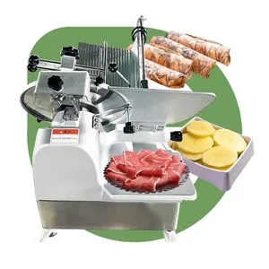 Automatic Portable Manual 10 Inch Frozen Cold Household 350mm Guangdong Desktop Meat Fresh Fish Slicer for Kitchen