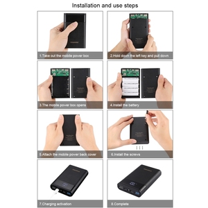 กล่องแบตเตอรี่ USB 3.0คู่กล่องชาร์จโทรศัพท์มือถือ QC 12000แสดงกรณีแบตเตอรี่ธนาคารพลังงานเชลล์ DIY 18650 MAh - Product Image 6