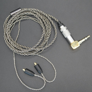 Cable de repuesto para auriculares Mmcx, Cable de Audio trenzado gris ahumado para Se215 Se315 Se425 Se535 Se846 Ue900 - Product Image 1