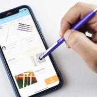 Stylo promotionnel GemFully, best-seller 2025, cadeau pour elle, blanc et or, avec stylet tactile, stylo bille métallique fin
