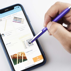 Penna Promozionale Bianca e Oro con Touch Screen, Prodotto Best-seller GemFully 2025, Regalo per Lei - Product Image 4