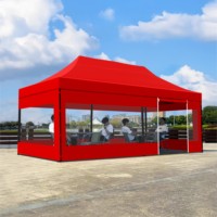 Carpa Publicitaria Plegable Oxford para Exteriores con Ventanas, Impermeable y Portátil para Eventos, Exhibiciones y Ferias