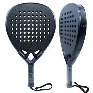 Sport 3/12/18K Carbon Custom Merk Paddle Racket Paddel Tennis Racket Voor Geavanceerde Speler Oem Padle Racket