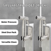 Pulvérisateur de bidet portable multifonctionnel avec tuyau à pression d'eau réglable, kit de lavage féminin et pour animaux de compagnie, pour salle de bain