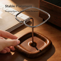Support de rangement pour télécommande en bois de noyer pour la maison, le bureau, le tiroir de bureau