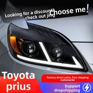 Conjunto de Faros Delanteros para <span class=keywords><strong>Prius</strong></span> 12-15, Lentes LED Modificadas, Luz de Circulación Diurna de 12V 55W, Direccional - Product Image 3