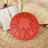 Wholesale Price 4 Inch 8 Tone Hand Drum Musical Instrument Steel Tongue Drum for Kids and Adults