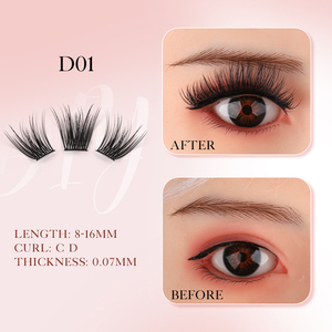 SP Lông Mi Mềm Mại Tự Nhiên Matte Tự Làm Phân Khúc Lash Cluste Kit Nhãn Hiệu Riêng Cá Nhân Tự Nhiên Tự Làm Cụm Khối Lượng Lông Mi Mở Rộng - Product Image 3