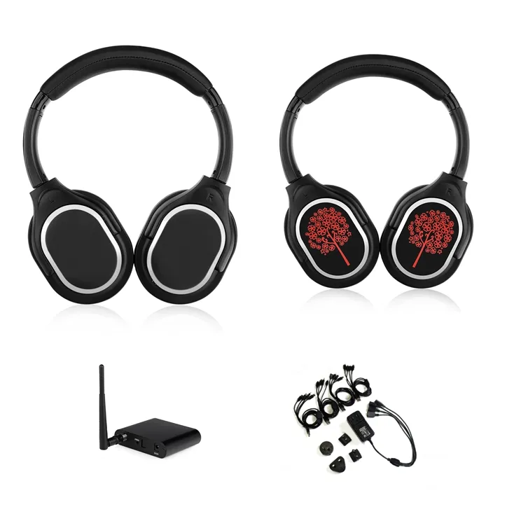 HIFI Outdoor Rooftop Movie Wireless Silent Disco Headphone RF998A, 500 Meter silent disco kit for film, conference