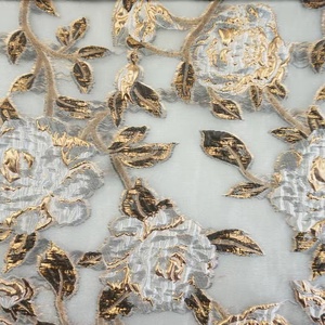 2025 populaire nouvelle mode luxe français 3D fleur Jacquard brocart damassé Organza tissu pour ladys robe vêtements - Product Image 2