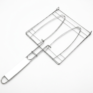 Non-stick Welded Charcoal <b>Grill</b> Basket BBQ Wire <b>Mesh</b> <b>Grill</b> Net with Square Holes <b>for</b> Fence Use Fish Vegetable Steak - Product Image 1