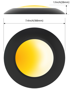 6" LED Disk <b>Light</b> 5CCT Selected Dimmable Surface Mount Closed to <b>Ceiling</b> <b>Light</b> Wet Rated - Product Image 2